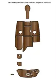 2005 Sea Ray 200 Select Swim Platform Pad Boat EVA Foam Faux Teak Deck Floor Mat