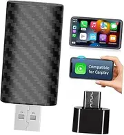 BUGUUYO Wireless Auto Receiver Adapter for Carplay Plug Play Wireless Connector for Compact Design for Smooth Performance Compatible with USB USB for Car