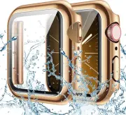 Goton Waterproof Case Apple Watch 45mm Series 9 8 7 Rose Gold