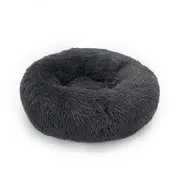 Warm Plush Round Donut Pet Dog Cat Beds Fur Cuddler Soft Puppy Calming Kennel