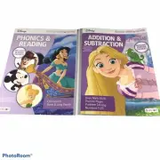 2-Pack Disney Phonics/Reading And Addition/Subtraction Workbooks New