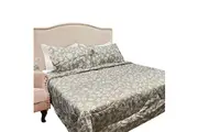Hotel Living 3 Pce Light Weight Comforter Set Queen/King Corbett Floral Outlines Comforter Sets Queen