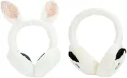 [Trade Mark Collections] Girls Deluxe Plush Fluffy Rabbit Ear Muffs Panda Earmuffs