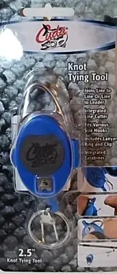 Cuda Knot Tying Tool with Line Cutter, Lanyard, Ring and Clip for Various