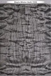 Stabilized Pewter Gray Blister Quilt Maple knife scales #7056, 6 1/4" x 2 1/4"