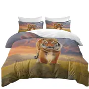 Cool Wildlife Animal Art Rising Sun Tiger Quilt Cover