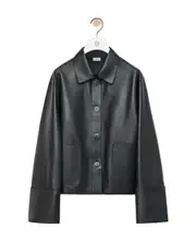 Turn-up jacket in nappa lambskin FR36,FR38,FR40 black