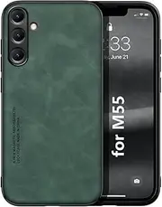 Kepuch Silklike Case for Samsung Galaxy M55, F55 - Cover Bumper Built-in Metal Plate for Samsung Galaxy M55, F55 - Green