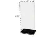 Sign Holder Menu Holder T-Shape with Black & White Removable Base Qty 12