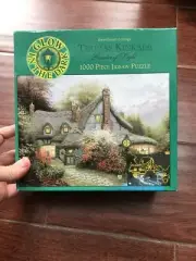 New Sealed Thomas Kinkade Sweetheart Cottage 1,000 Piece Jigsaw Puzzle Glows