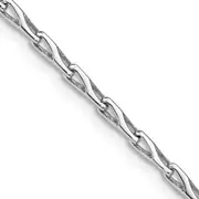 Solid 14K Yellow Gold 18 inch 2.75mm Hand Polished Fancy Link with Lobster Clasp Chain Necklace