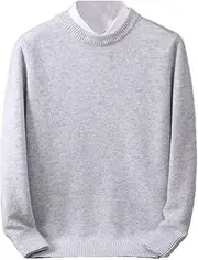 [Suvoiier] Men Cashmere Sweater O-Neck Pullovers Men's Loose Knitted Bottom Shirt Autumn Winter Casual Men's Top