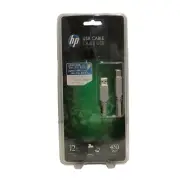 Monster HP USB 2.0 Cable A Male to B Male 12' Grey Printer Camera Sync Data NIB