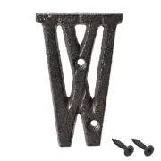 House Letter, 3 Inch Cast Iron Letter W for Home Hotel Mailbox Address Sign