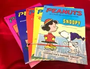 5 NEW VINTAGE PEANUTS "WET A BRUSH..." SNOOPY, LINUS, SALLY, LUCY, CHARLIE BROWN