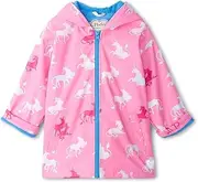 [Hatley] Mystical Unicorn Pink Blue Lined Rain Jacket, 11-12 Years Size 12, Pink, 11-12 Years