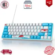Wired 65% Mechanical Gaming Keyboard with Blue Switch 60% Ultra Compact RGB Game