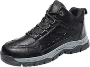 [SDEQA] Men's Hiking Boots High-Top Trekking Walking Ankle Boots Casual Outdoor Waterproof Warm Winter