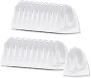 [LAKJUOZ] Pack of 20 Shoe Bags, Water-Repellent Shoe Bag, Dustproof Shoe Bag, Non-Woven Fabric Bag with Drawstring, Travel Storage Bag, Organiser for Travel at Home, White