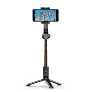 Foldable 3-in-1 Gimbal Stabilizer with Bluetooth Remote and Selfie Stick for Sma
