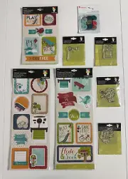 Imaginisce Fun All Day-Mixed Lot-Stamps, Chipboard, Sticker Stackers, Chipboard,