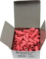 Charles Leonard Pencil Eraser Caps, Pink, 144/box (71541)