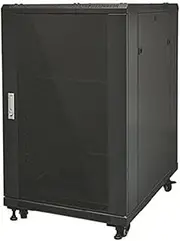 18RU Wall Mount Swing Data Cabinet, 600 mm Depth, Black