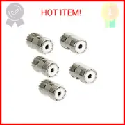 CB Ham Radio Antenna Coaxial Adapter Coupler 5-Pack, UHF Female to Female PL259