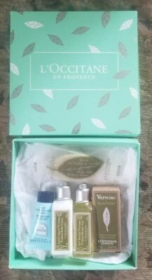 L'Occitane Gift Set Verbena Collection Body Lotion Soap Shower Gel Eau d Toilete