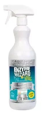 Enzyme Wizard Glass and Stainless Steel Cleaner 1 Litre Spray Bottle (EWGS1L)...