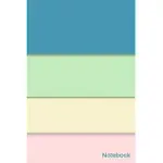 NOTEBOOK: SIMPLE AND ELEGANT EYE PLEASING COLORFUL NOTEBOOK COLORS: STEEL BLUE-TEA GREEN-CITRINE WHITE-PIPPIN/LINED AND NUMBRED