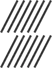 uxcell 12Pcs Fully All Threaded Rod, 5/16" Thread 18 Pitch 4" Length Carbon Steel Long Threaded Screw Threads Black Zinc Fully Studding Rod Bar for Furniture Garden Mounting Assembly