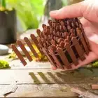 Mini Fence Garden Bonsai Decoration Fairy Tale Wooden Diy Picket Fence Craft New
