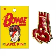 David Bowie Enamel Lapel Pin & Bowie Button Pin sets - Brand New in Package