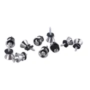10Pcs Guitar Strap Lock Buttons Mushroom Style Metal End Pins With Screw For Electric Guitar Bass Ukulele Silver