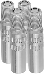 Tire Air Caps Extendable Stem 4pcs Metal Valve Caps Chrome Plated for Car Tires Motorcycles Easy Installation