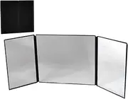 Car Sun Visor Mirror - Tri-Fold Rearview Makeup Mirror - Automotive Truck Accessory Aesthetic Decor for Enhancing Makeup Experience