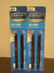 Jig-Saw Blade LOT OF TWO pks. 1/4" Universal 8 TPI Skip Tooth Century 06808