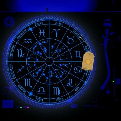 Astological Horoscope Turntable Slipmat GLOW BLACKLIGHT 12 inch