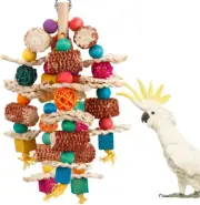 Lovyococo Parrot Toys Bird Toys Natural Corn Cob Bird Chew Toys for Small and Me