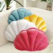 Coastal Home Decor Cushion Velvet Shell Pillow Ocean Beach Theme Seashell
