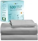 - Finest Luxury Bed Sheet, Soft 100% Cotton Cooling Twin 03 - Light Grey