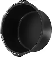 OKUMEYR Air Fryer Baking Basket Sturdy Air Fryer Basket Air Fryer Accessories Baking Mold for Air Fryer Round Cake Baking Pan Air Fryer Bakeware Cake Pan with Handle Pizza Black
