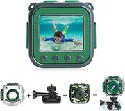 PROGRACE Kids Waterproof Camera for Boy Toys-Underwater Video Camera for Kids 1080P HD Camcorder Toy Gift Boys 3 4 5 6 7 8 9 10 11 12 Year Old Vlogging YouTube Children Digital Camera Build-in Games