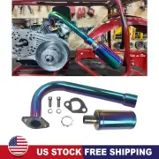 Upgrade Colorful Exhaust Muffler For 212cc 196cc/6.5HP Go Kart and Gas Mini Bike