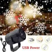 USB Christmas Snowflake Projector LED Fairy Lights Home