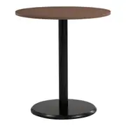 Modern Furniture RUNDA Round Dining Table 70cm - Walnut & Black
