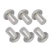 100Pcs M4x6mm Solid Rivet DIY Aluminum Half Round Head Fastener