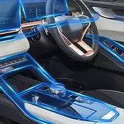 JCAKES Car Interior Center Console Transparent TPU Protective Film Anti-Scratch GPS Navigation Film LHD RHD Accessory，for Haval H6 2021