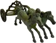Bronze Chariot with horses - Museum Replica - Symbol of wealth and status